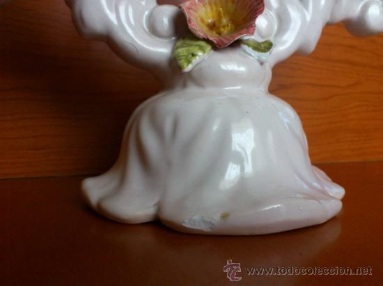 Antig&uuml;edades: Candelabro antiguo en ceramica - Foto 12