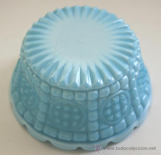 Antig&uuml;edades: RECIPIENTE DE CRISTAL OPALINA AZUL - PP. S. XX - Foto 2