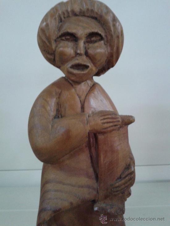 Antig&uuml;edades: TALLA EN MADERA -- SANTON -- - Foto 2