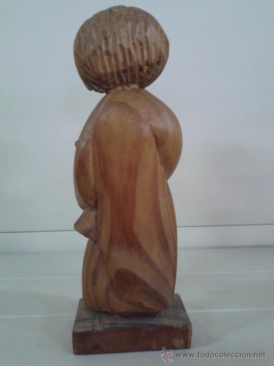 Antig&uuml;edades: TALLA EN MADERA -- SANTON -- - Foto 3