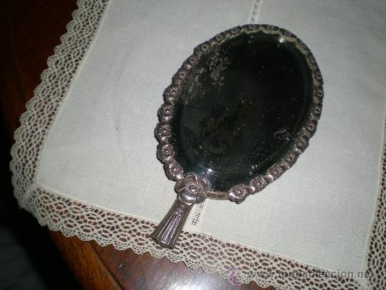 Antig&uuml;edades: espejo tocador antiguo de plata - Foto 1
