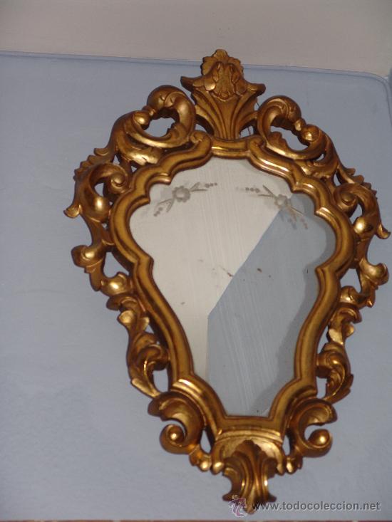 Antig&uuml;edades: MUY BONITA CORNUCOPIA DE MADERA CON ESPEJO - Foto 2