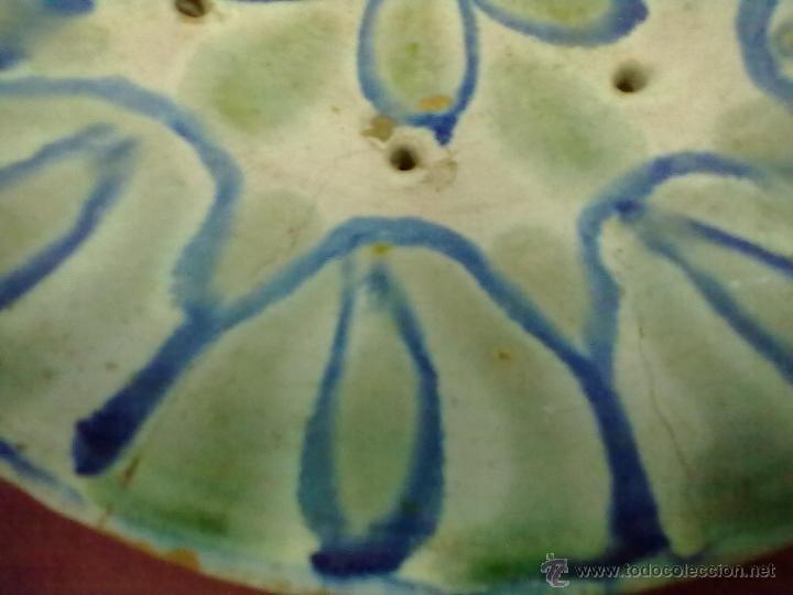 Antig&uuml;edades: LEBRILLO ESCURRIDOR CERAMICA ESMALTADA - Foto 2