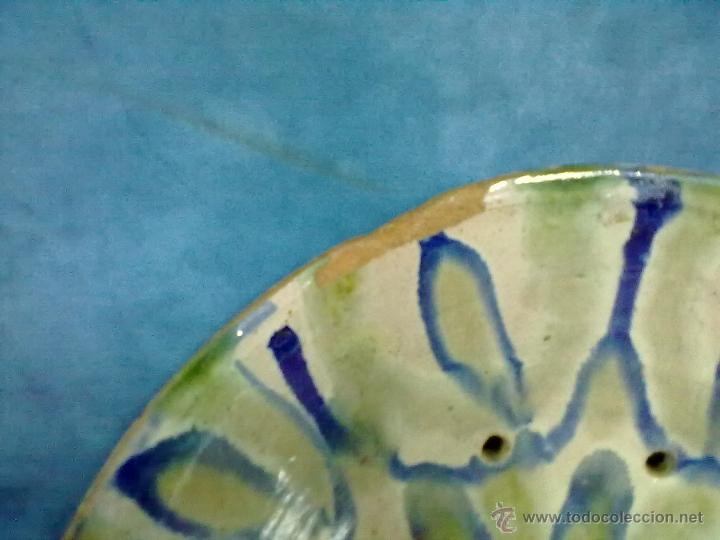 Antig&uuml;edades: LEBRILLO ESCURRIDOR CERAMICA ESMALTADA - Foto 3
