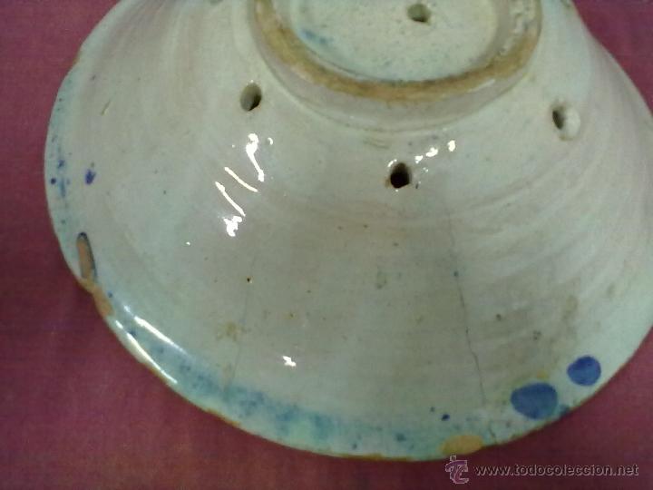 Antig&uuml;edades: LEBRILLO ESCURRIDOR CERAMICA ESMALTADA - Foto 4