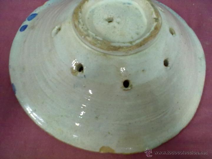 Antig&uuml;edades: LEBRILLO ESCURRIDOR CERAMICA ESMALTADA - Foto 5
