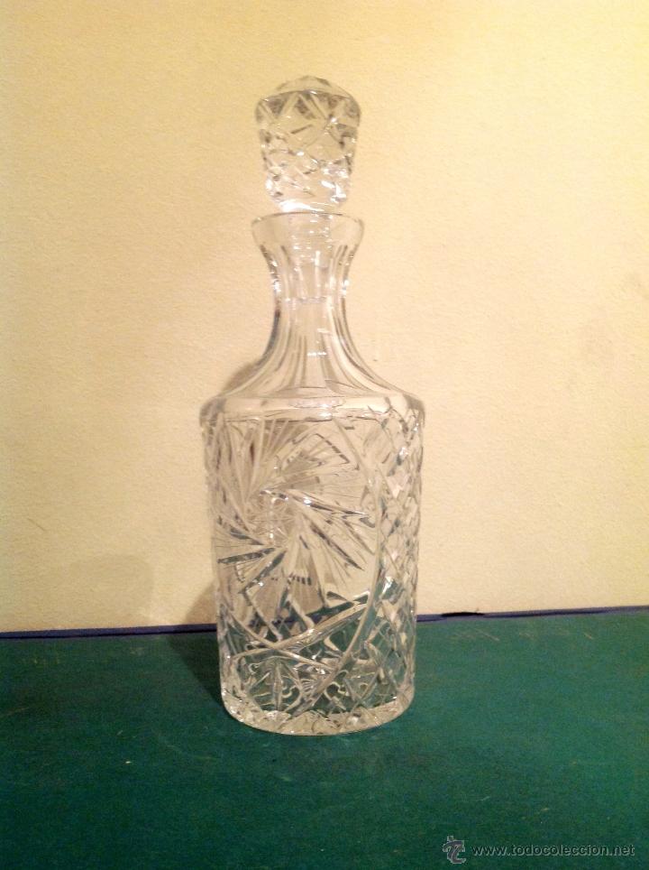Antig&uuml;edades: Antigua Botella De Cristal Tallado - Foto 1