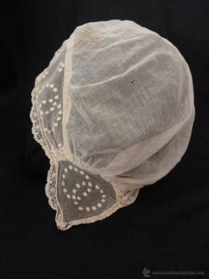 Antig&uuml;edades: ANTIGUO GORRO DE ENCAJE    S. XIX - Foto 1