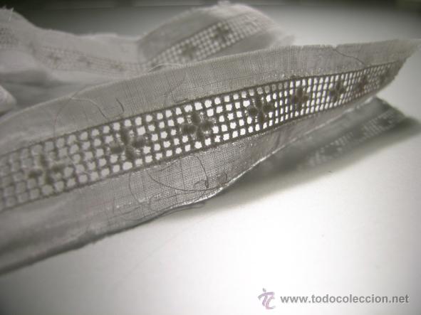 Antiques: Antiguo Entredos Puntilla. Tira --- Blanca - 88cm x 2,3cm