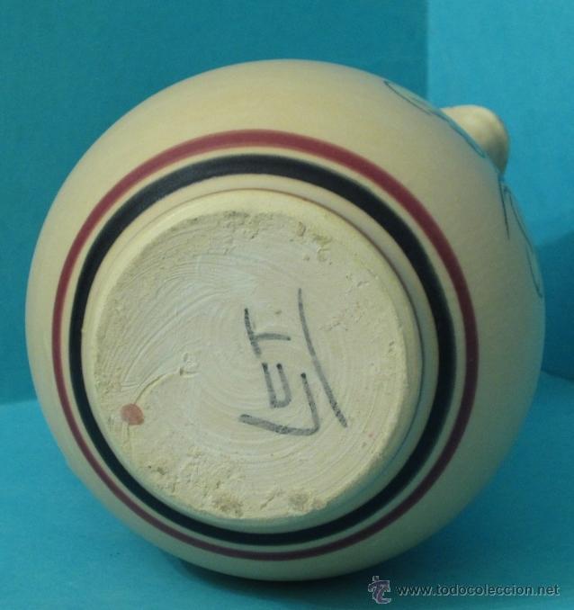 Antig&uuml;edades: JARRA DECORADA CON MARCA EN BASE. ALTURA 17 CM - Foto 4