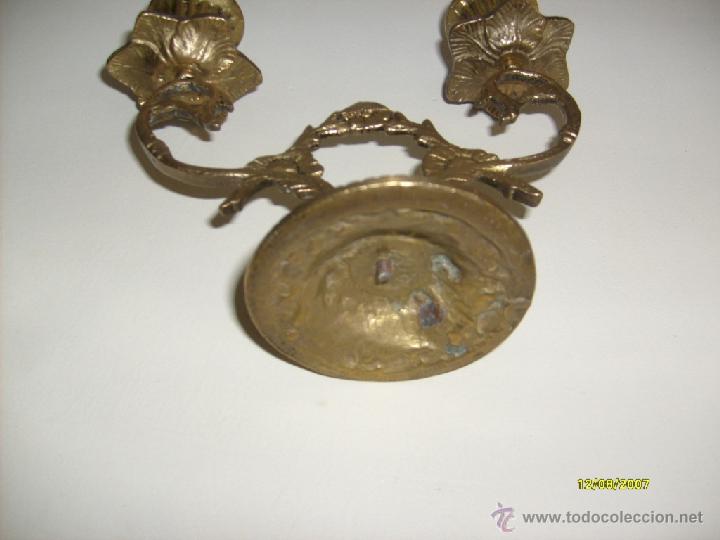 Antig&uuml;edades: Pareja candelabros dos brazos - Foto 10