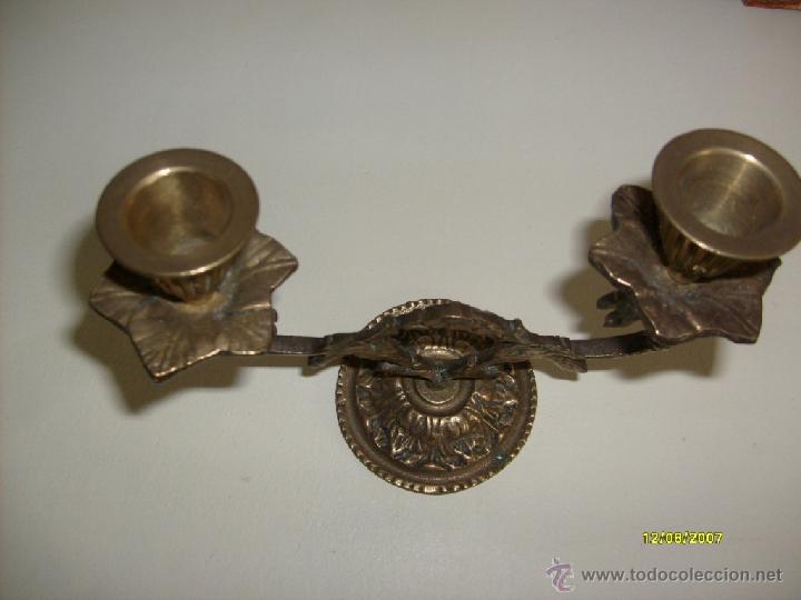Antig&uuml;edades: Pareja candelabros dos brazos - Foto 4
