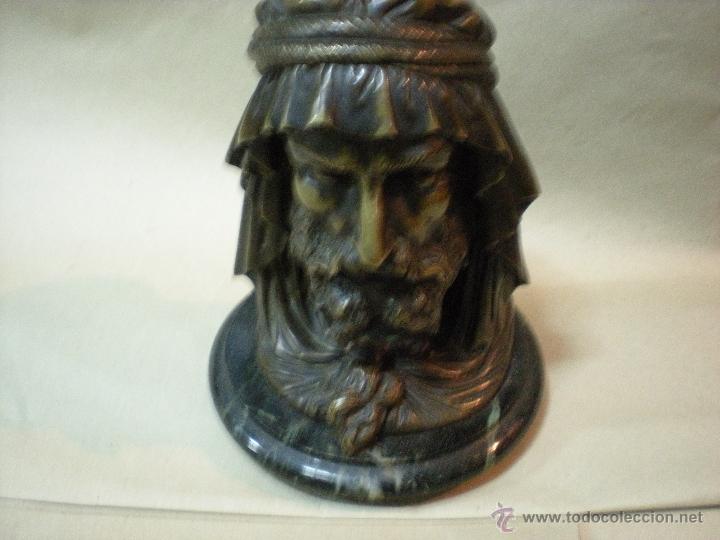 Antig&uuml;edades: TINTERO DE BRONCE, SIGLO XIX - Foto 8