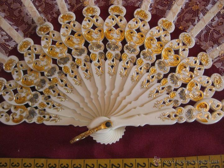Antig&uuml;edades: ABANICO ENCAJE Y BARILLAJE DE PASTA - Foto 2