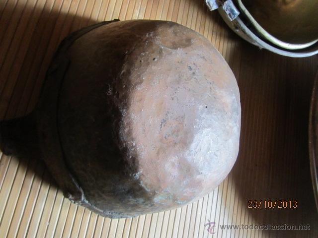 Antig&uuml;edades: ANTIGUO CAZO DE COBRE SIN EL MANGO, UNOS 15X8 CMS - Foto 4