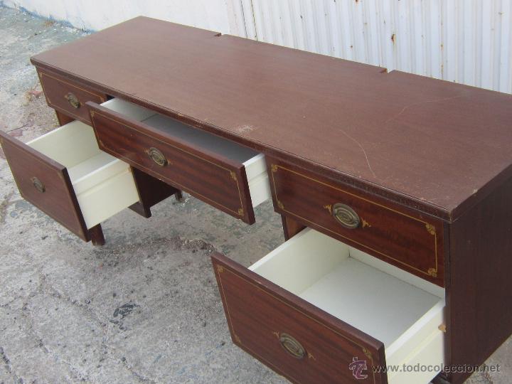 Antig&uuml;edades: MESA DE DESPACHO EN MADERA Y CONTRACHAPADO - Foto 5