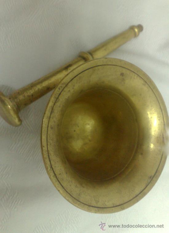 Antig&uuml;edades: ANTIGUO MORTERO EN BRONCE CON MANO ORIGINAL. - Foto 11