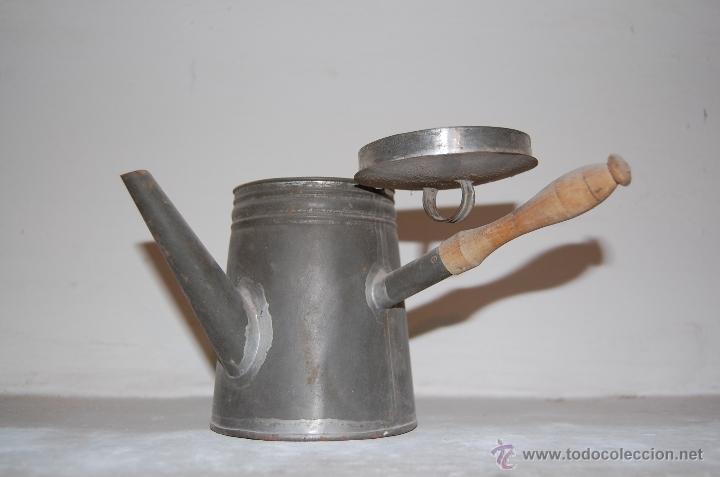 Antig&uuml;edades: Chocolatera metal - Foto 4