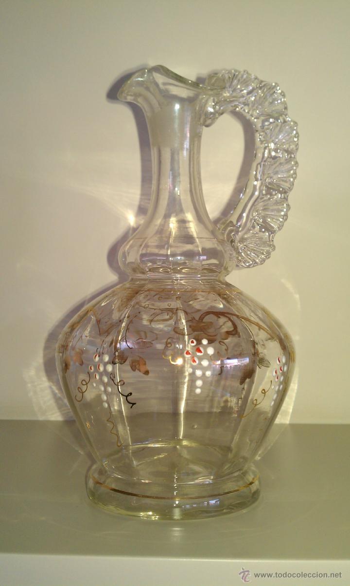 Antig&uuml;edades: ANTIGUA JARRA DE CRISTAL 23 CM. - Foto 1