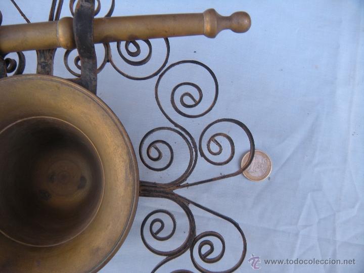Antig&uuml;edades: ALMIREZ CON SOPORTE A LA PARED EN HIERRO FORJADO - Foto 4