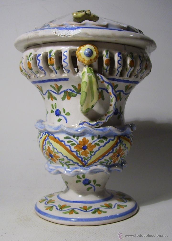 Antig&uuml;edades: BOMBONERA CERAMICA DE MANISES - Foto 3
