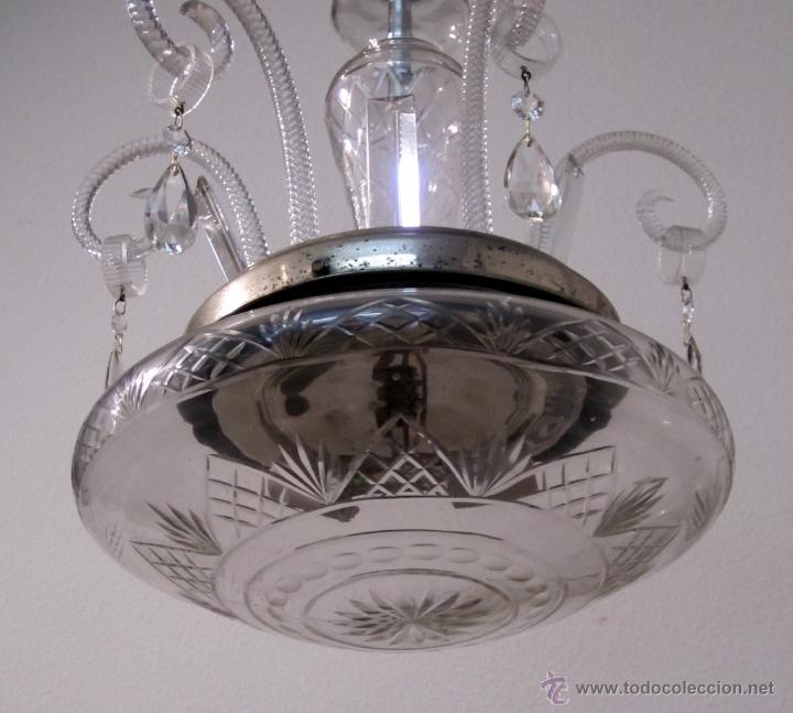 Antig&uuml;edades: LAMPARA TECHO CRISTAL - Foto 3