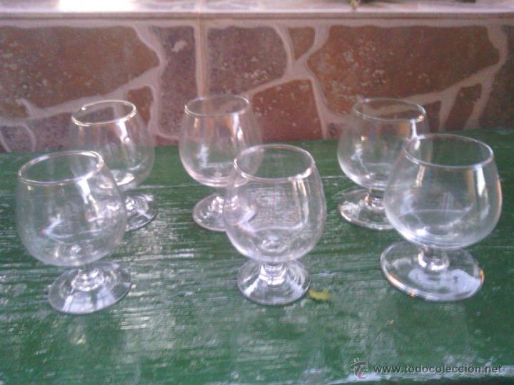 Oggetti Antichi: juego de 6 antiguas copitas de crital para anis.