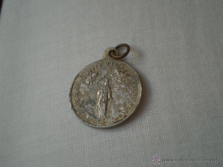 Antig&uuml;edades: ANTIGUA MEDALLA AVE MARIA. - Foto 2