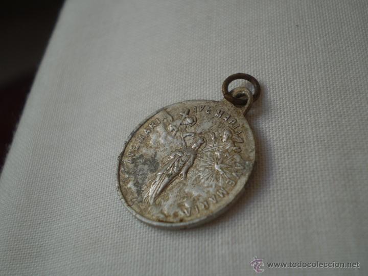Antig&uuml;edades: ANTIGUA MEDALLA AVE MARIA. - Foto 3