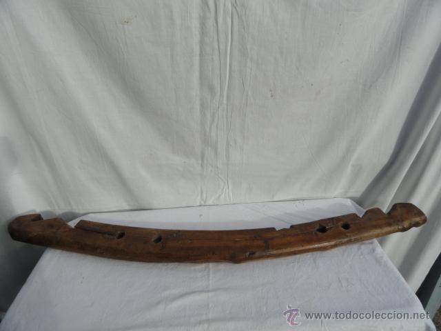 Antig&uuml;edades: ANTIGUO UTIL DE LABRANZA O HERRAMIENTA PARA ANIMALES DE MADERA. - Foto 5