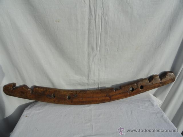 Antig&uuml;edades: ANTIGUO UTIL DE LABRANZA O HERRAMIENTA PARA ANIMALES DE MADERA. - Foto 6