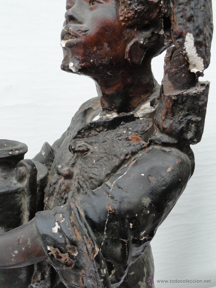 Antig&uuml;edades: PRECIOSAS FIGURAS DE YESO CON PEANAS. - Foto 17