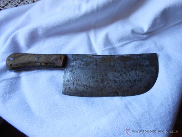 Antig&uuml;edades: MACHETA -Hierro con mango de madera-.Siglo XIX - - Foto 2