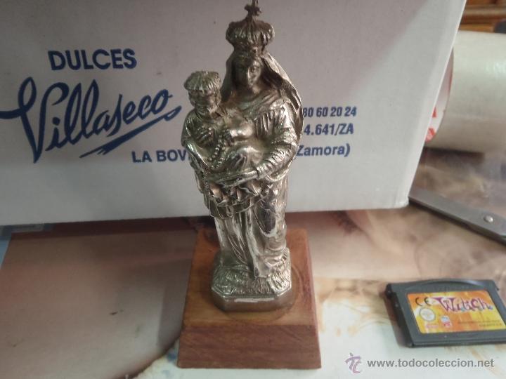 Antig&uuml;edades: VIRGEN  DE METAL MIDE 15 CM - Foto 1