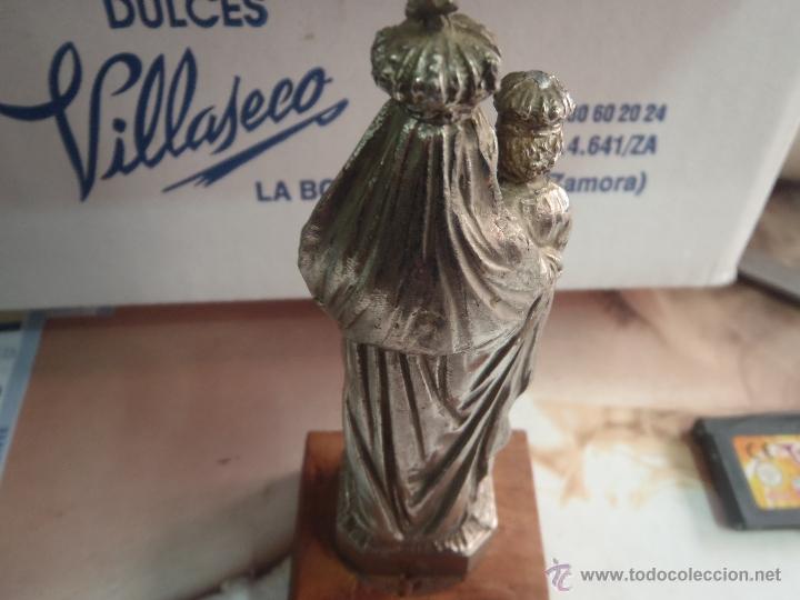 Antig&uuml;edades: VIRGEN  DE METAL MIDE 15 CM - Foto 2