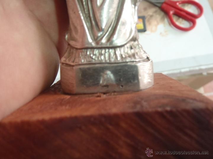 Antig&uuml;edades: VIRGEN  DE METAL MIDE 15 CM - Foto 3