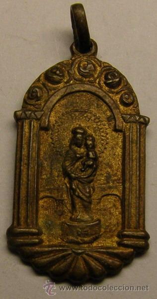 Antig&uuml;edades: Medalla religiosa de la Virgen del Pilar. - Foto 1