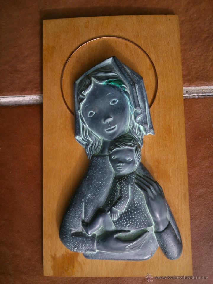 Antig&uuml;edades: VIRGEN SOBRE TABLA.18X32CM - Foto 1