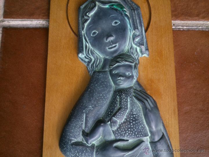 Antig&uuml;edades: VIRGEN SOBRE TABLA.18X32CM - Foto 3
