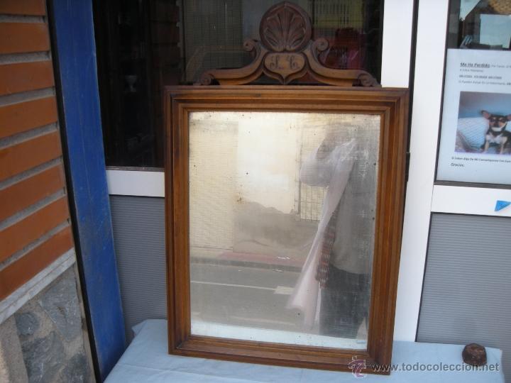 Antig&uuml;edades: ANTIGUO ESPEJO CON COPETE - Foto 7