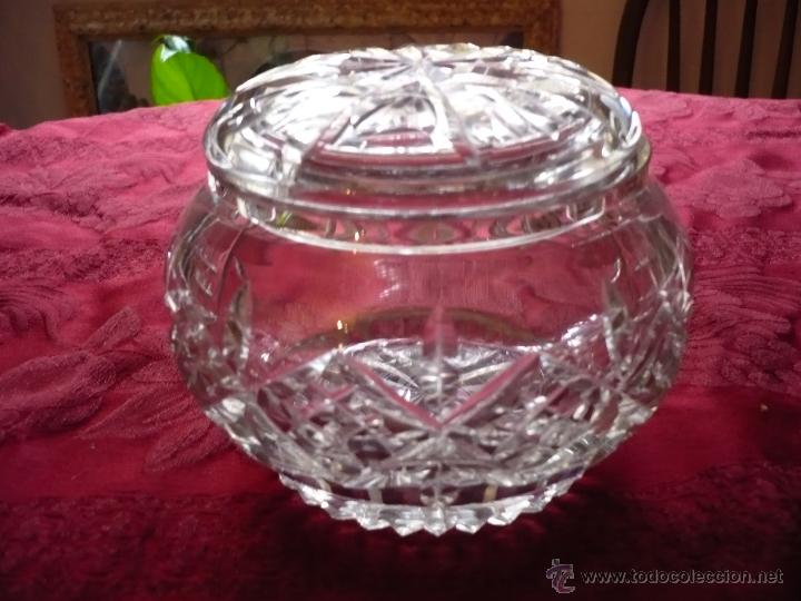 Antig&uuml;edades: Bombonera de cristal tallado - Foto 1