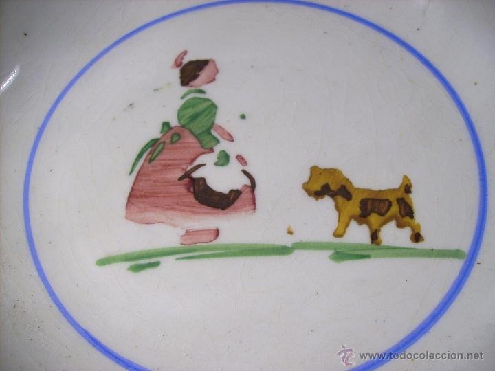 Antig&uuml;edades: PLATO  CERAMICA  DE  MANISES - Foto 3