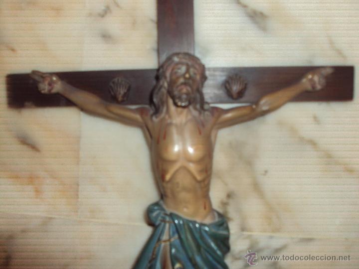 Antig&uuml;edades: ANTIGUO CRUCIFIJO DE OLOT CON MARCA - Foto 1