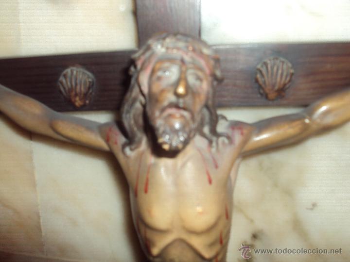 Antig&uuml;edades: ANTIGUO CRUCIFIJO DE OLOT CON MARCA - Foto 3