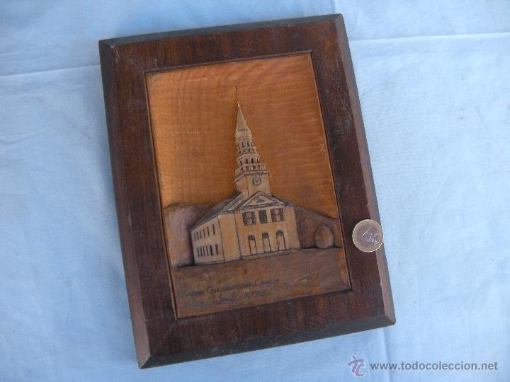 Antig&uuml;edades: IGLESIA TALLADA SOBRE TABLA - Foto 5