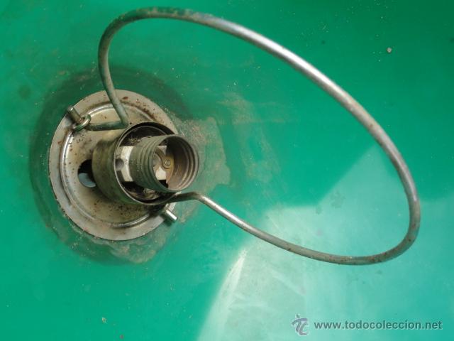 Antig&uuml;edades: L&Aacute;MPARA DE TECHO CON PANTALLA VERDE. - Foto 8