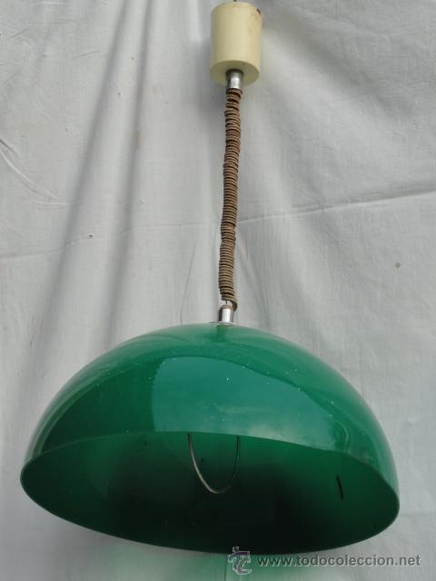 Antig&uuml;edades: L&Aacute;MPARA DE TECHO CON PANTALLA VERDE. - Foto 10