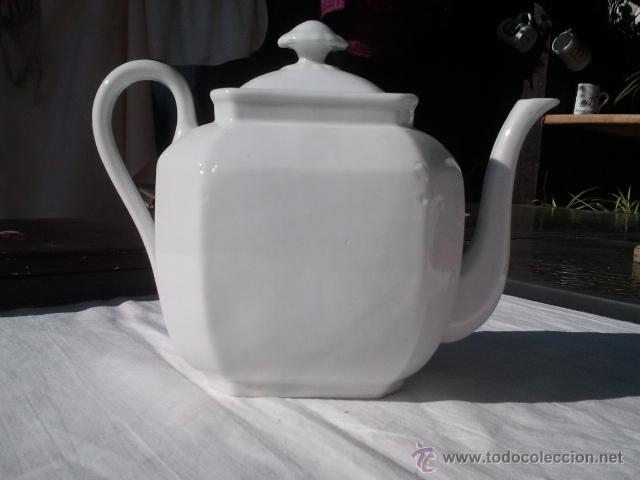 Antig&uuml;edades: Tetera Cafetera Blanca sellada - Foto 2