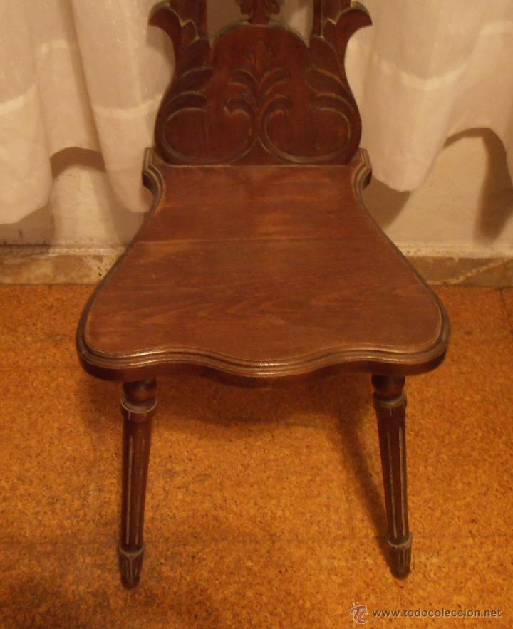 Antig&uuml;edades: SILLA DE RESPALDO TALLADO - Foto 3