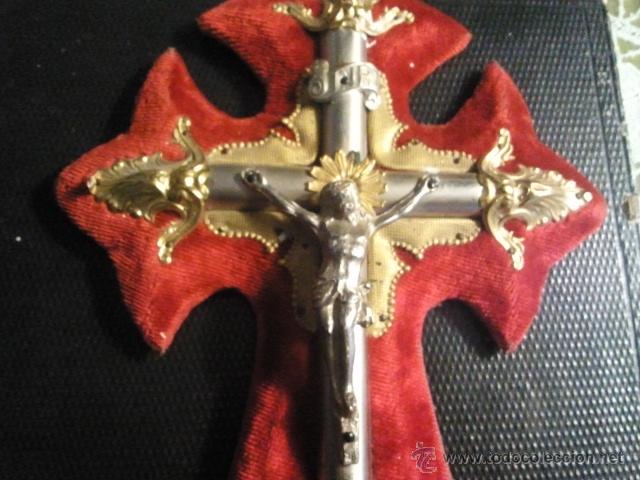 Antig&uuml;edades: Cruz de pared de 24 cms. con benditera. - Foto 6